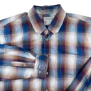 Roper Western Shirt Plaid Long‎ Sleeve Button Up Casual 3XL